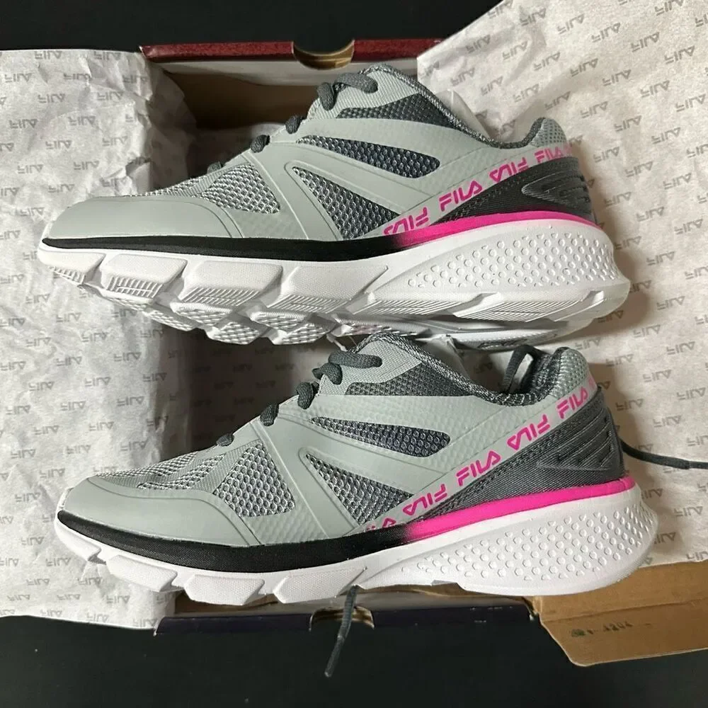 New Fila Memory Cryptonic 9 Pink Grey Running Shoes Sneakers 6.5